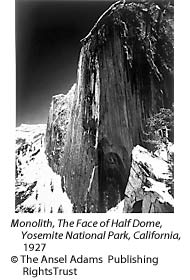 Monolith, The Face of Half Dome, Yosemite National Park, California, 1927 by Ansel Adams