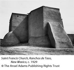 Saint Francis Church, Ranchos de Taos, New Mexico, c. 1929 by Ansel Adams